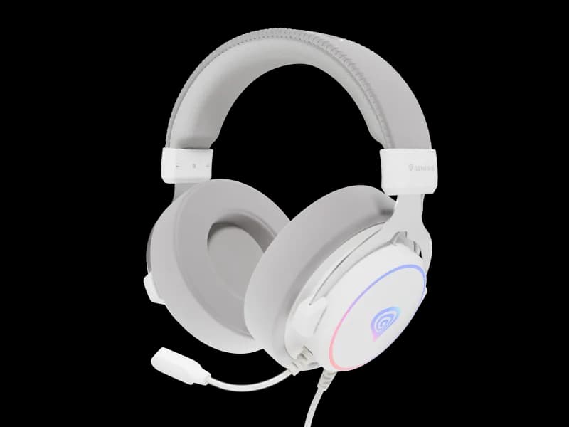 Casti Gaming Head-band GENESIS Neon 764, Wired, Alb