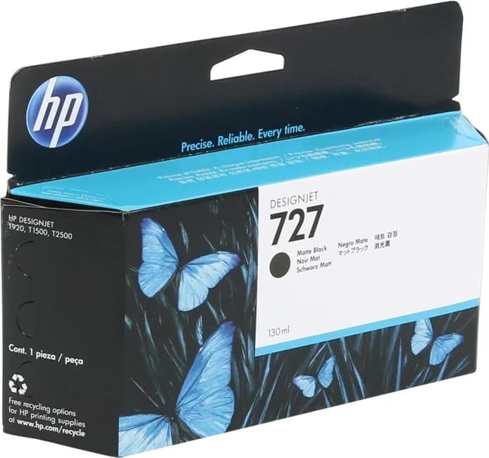 Cartus Cerneala Original HP Matte Black, nr.727, pentru DesignJet T1500|T1530|T2500|T2530|T920, 130ml, "B3P22A"