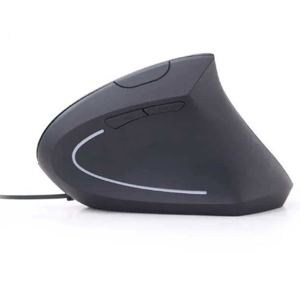 MOUSE GEMBIRD, PC sau NB, cu fir, USB, optic, 3200 dpi, butoane/scroll 6/1, ergonomic, cablu 1.35m, negru, "MUS-ERGO-03" — miniatură