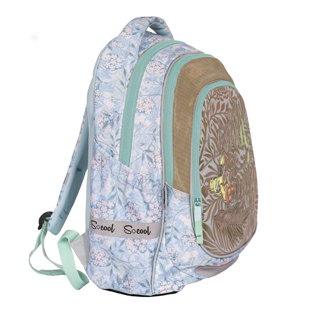 Ghiozdan anatomic, compartiment laptop, 41x28x21 cm, light WILD BEAUTY - S-COOL — miniatură