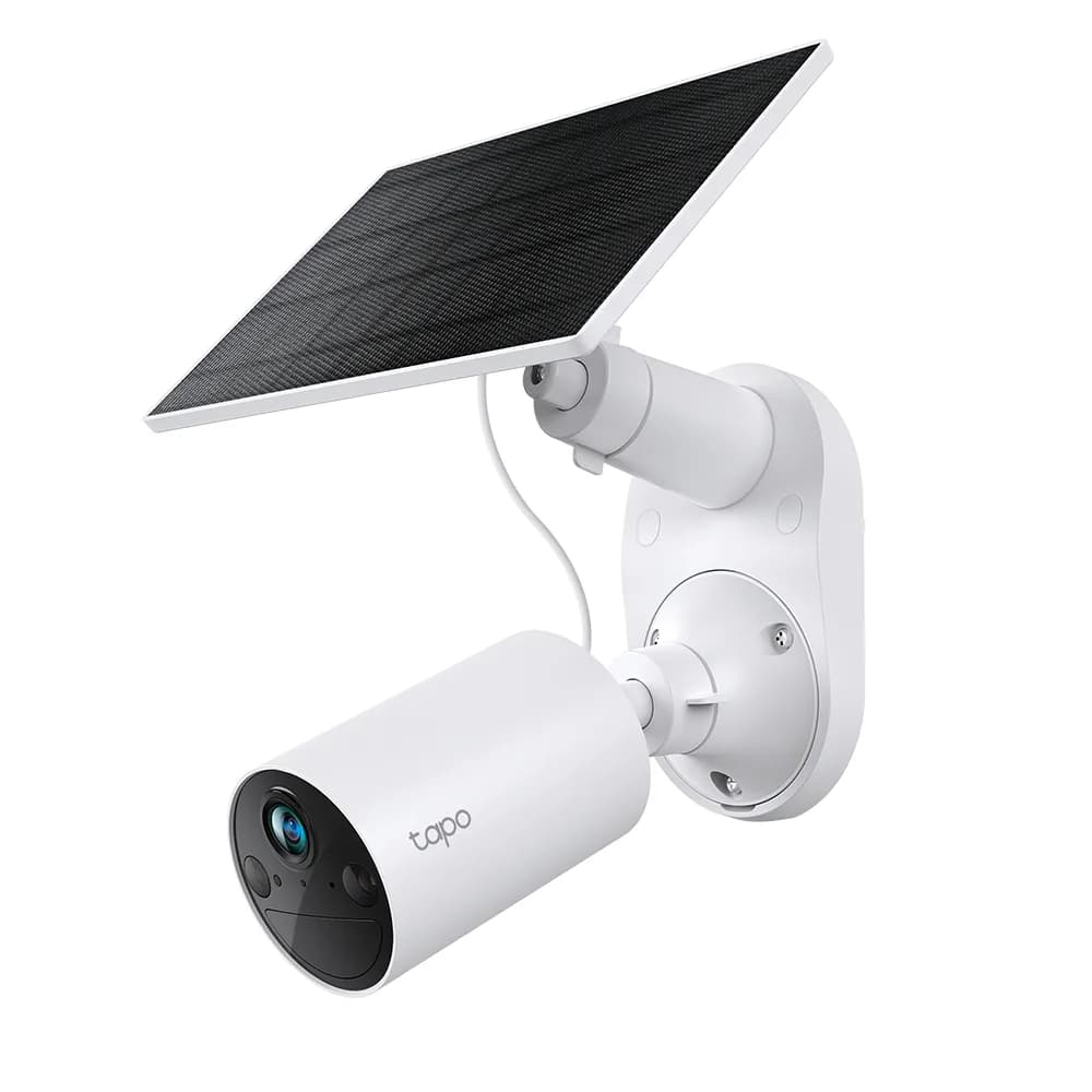 CAMERA IP TP-LINK + PANOU SOLAR, wireless pt.exterior, alimentare solara cu baterie reincarcabila, dist. IR 9 m, tip lentila fixa 4 mm, 2K 3MP, microfon, carcasa plastic, slot SD card, "TC82 KIT" — miniatură