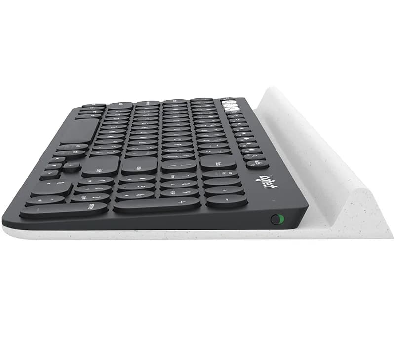 TASTATURA LOGITECH wireless & bluetooth, multimedia, 1 singur receiver, negru & argintiu, "K780" "920-008042" — miniatură