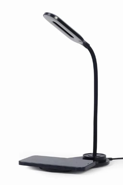 LAMPA BIROU LED Gembird, incarcare wireless, putere 10W, temperatura culoare 2893k-7072k, cablu 1.5m, negru "TA-WPC10-LED-01" — miniatură