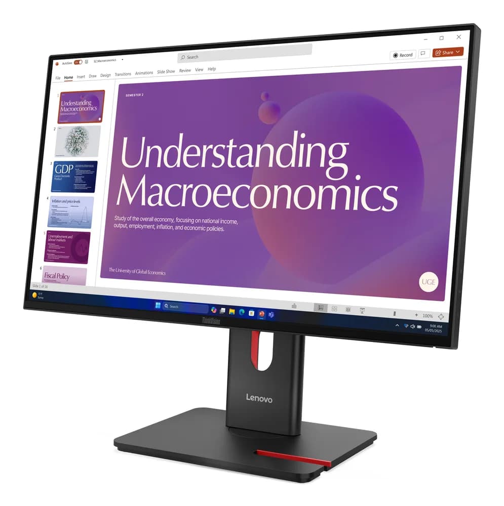 Lenovo Monitor ThinkVision T24D-40 23,8" IPS FHD 4ms 250cd 1500:1 120Hz DaisyChain HUB Speakers Tilt Swivel Lift Pivot "64B9GAT1EU" — miniatură