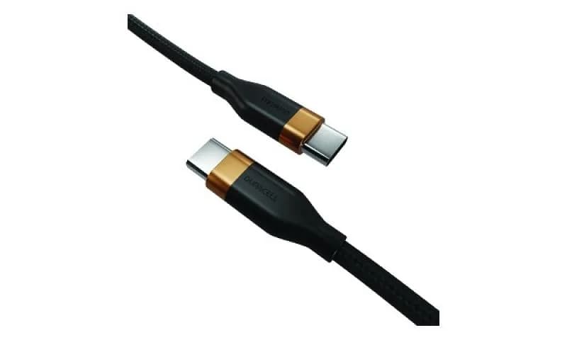 Cablu Duracell USB-C to USB-C 60W, lungime 2m, negru