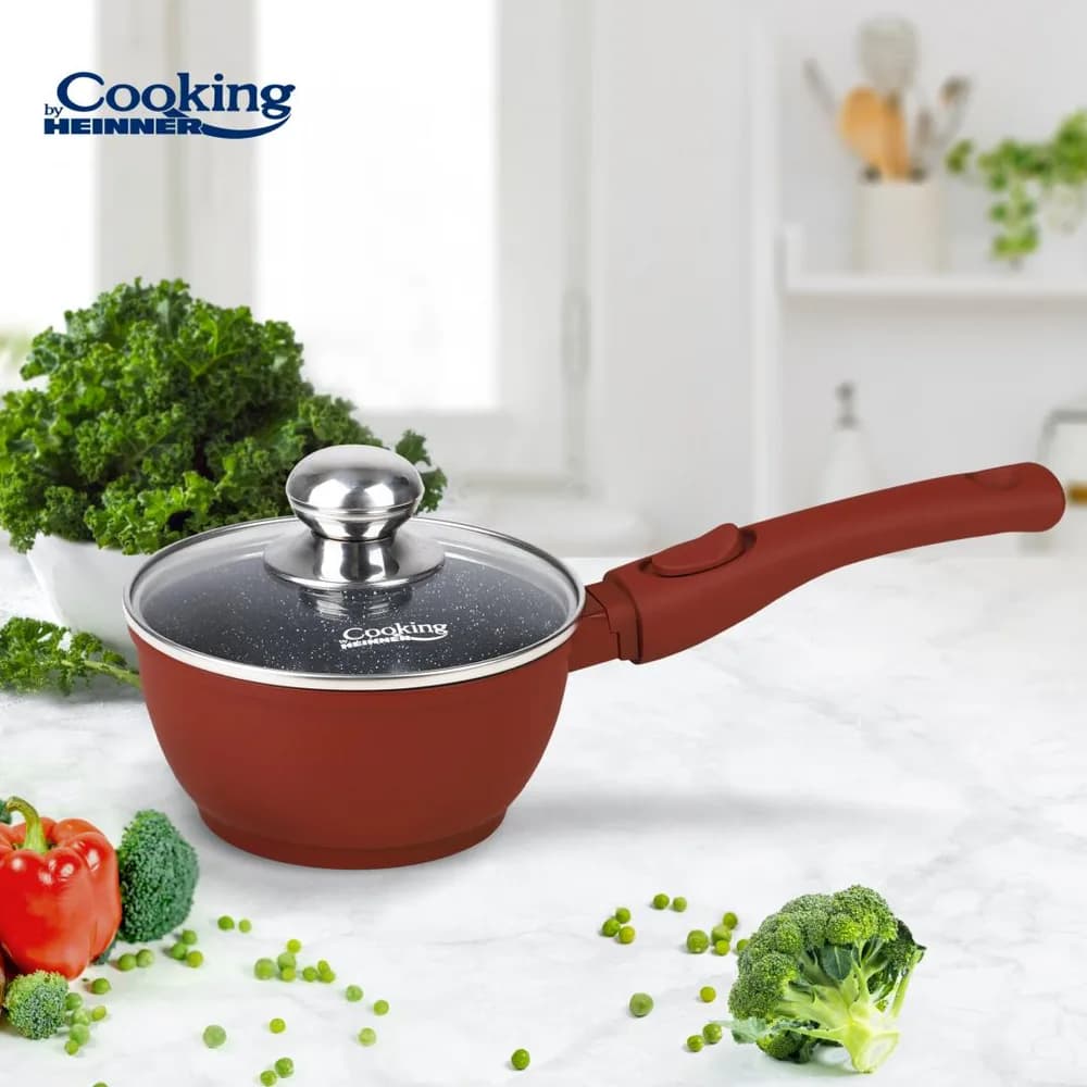 CASEROLA ALUMINIU+CAPAC 16x8CM, 1.3 L, CALABRIA, COOKING BY HEINNER — miniatură