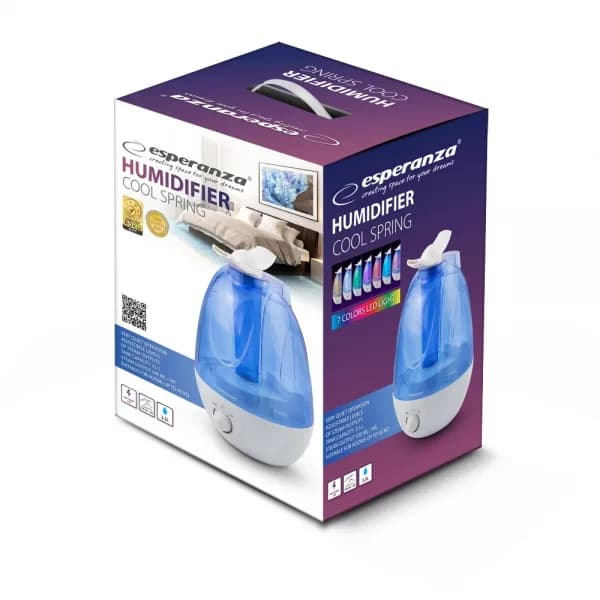 Umidificator Esperanza Cool Spring EHA003 25W 3.5l Alb/Albastru "EHA003" — miniatură