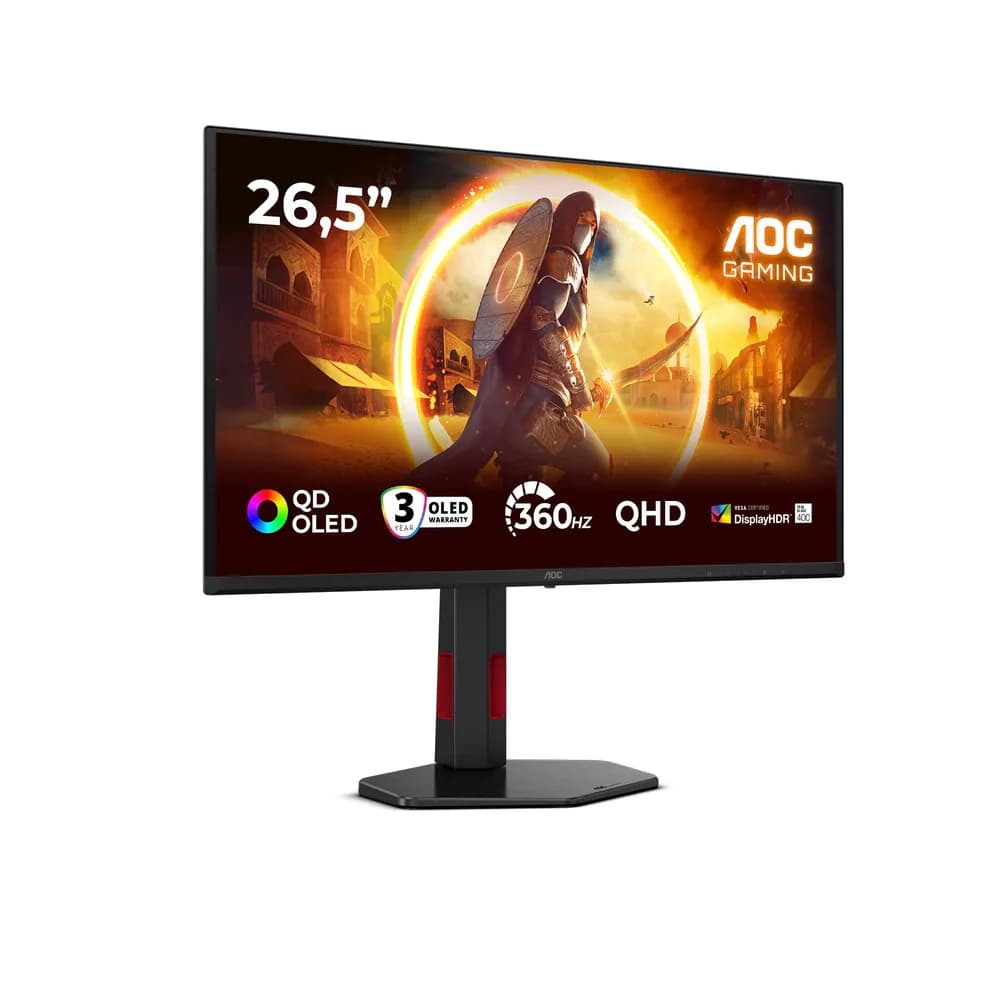 Monitor Gaming QD-OLED AOC 26.5" Q27G4SDR, QHD (2560x1440), HDMI, DisplayPort, Pivot, 360 Hz, 0.03 ms (Negru) "Q27G4SDR" — miniatură