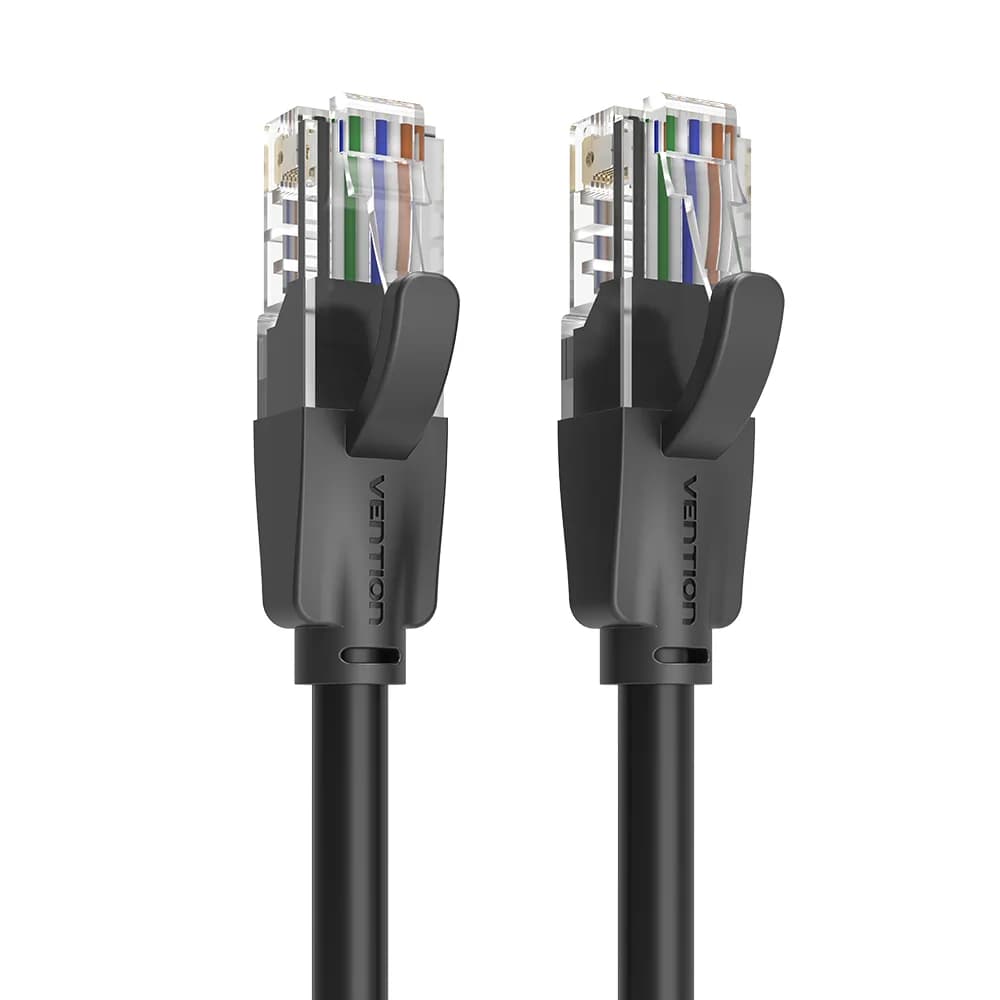 Patch cord UTP Vention, Cat. 6, RJ-45 (T) la RJ-45 (T), 25m, AWG 26, 1000Mbps, negru, "IBEBS" - 6922794745063 — miniatură