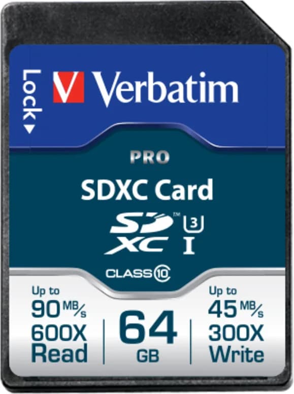 MEMORIE SD CARD VERBATIM SDXC 64GB (Clasa 10) PRO UHS-I, "47022"