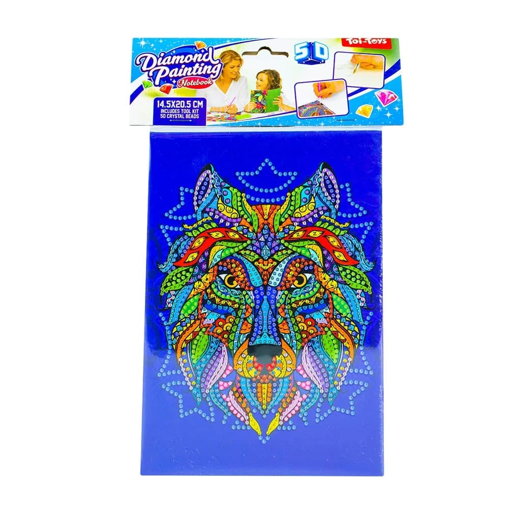 Set creatie cu diamante - Jurnal, 14.5x20.5 cm - Toi-Toys — miniatură