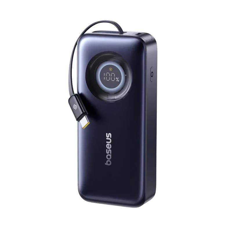 POWER BANK Baseus EnerCore Power, capacitate 20000mAh 67W, 2 x USB Type-C, cablu retractabil USB Type-C 80cm, display, negru "E0027H00" - 6932172691929 — miniatură