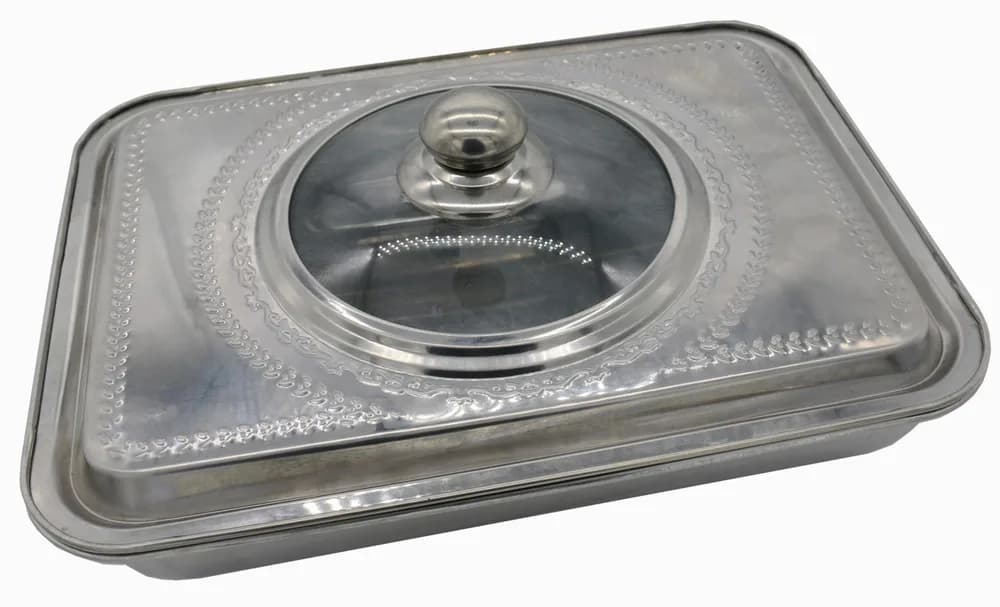 TAVA CUPTOR CU CAPAC, INOX, 39x29x7, VANORA HOME — miniatură