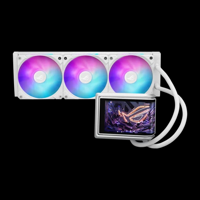 Cooler Procesor ASUS ROG RYUO IV 360 ARGB WHT, Lichid, 12 cm, 3 ventilatoare, aRGB