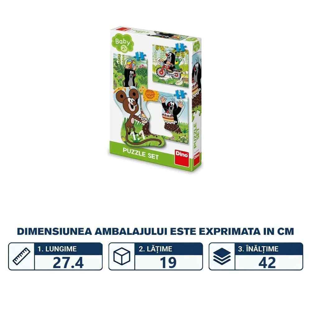 Puzzle 3 in 1, Mica Cartita pe pajiste - DINO TOYS — miniatură