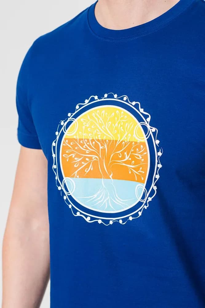 TRICOU ROATA FAMILIE BARBATI ROYAL BLUE-S — miniatură