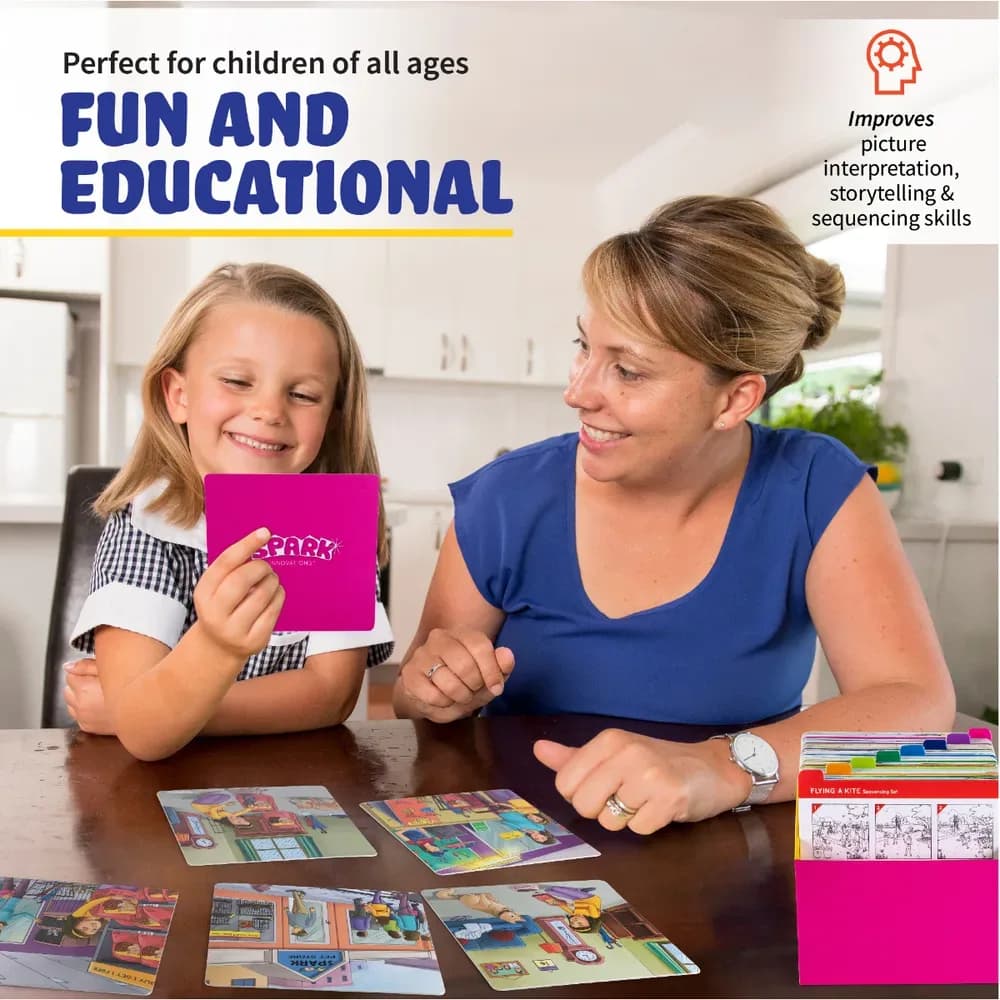 Cartonașe Spark de Secvențiere și Povestire pentru Logopedie – Set 2 — miniatură