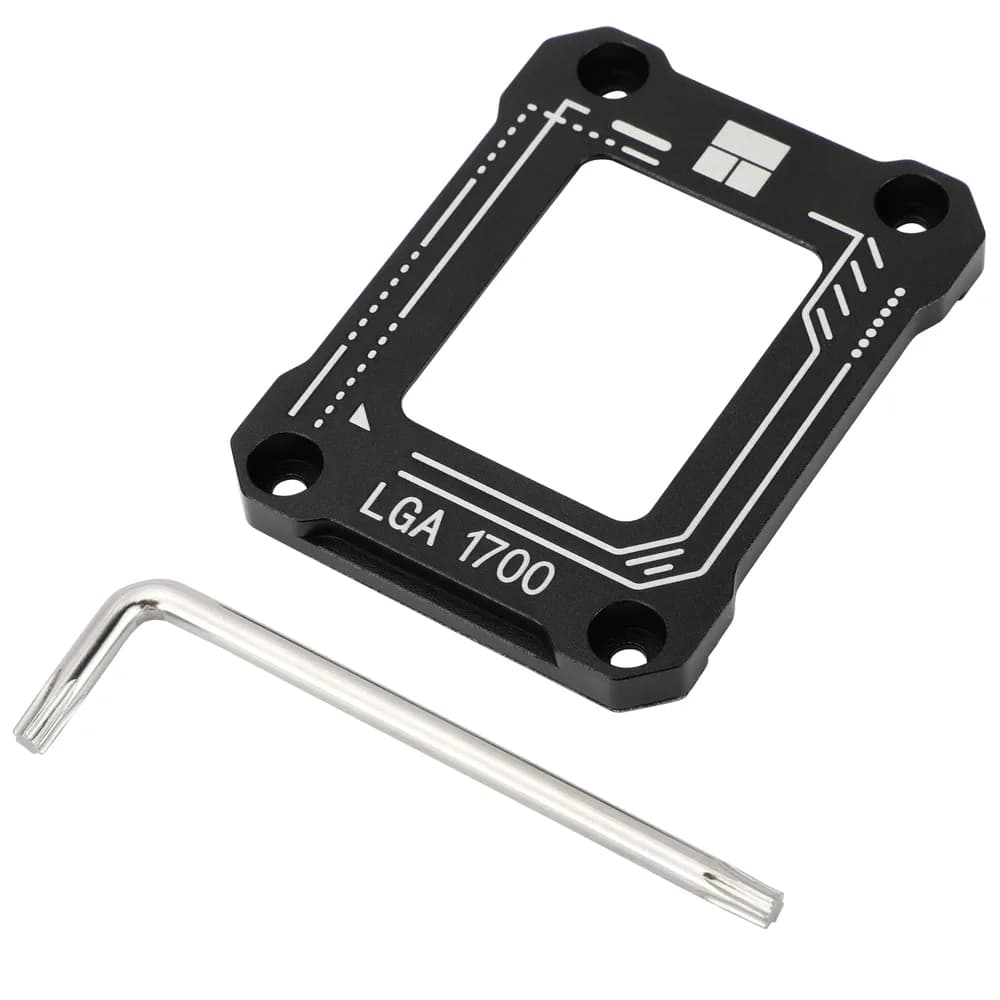 Contact Frame Thermalright, compatibil Intel LGA 1700, aliaj aluminiu, 54x70x6mm, negru, "LGA 17XX-BCF-Black V2" — miniatură