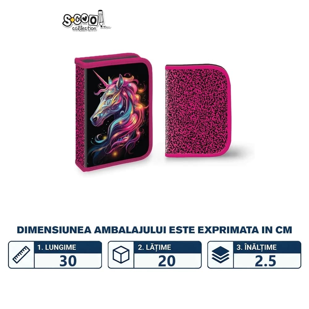 Penar echipat, 1 fermoar, 2 extensii, 32 piese, UNICORN - S-COOL — miniatură