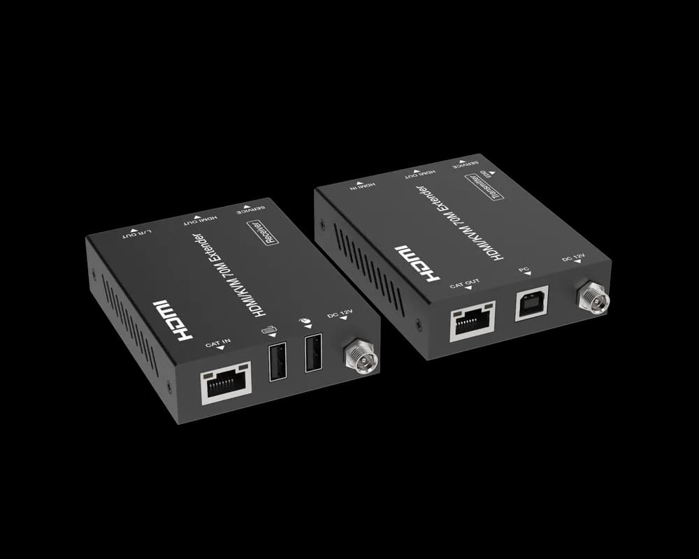 Extender KVM (HDMI2.0b + USB) 70m over CAT 4K@60Hz 4:4:4, Bi-directional POC, EvoConnect EDB70SK