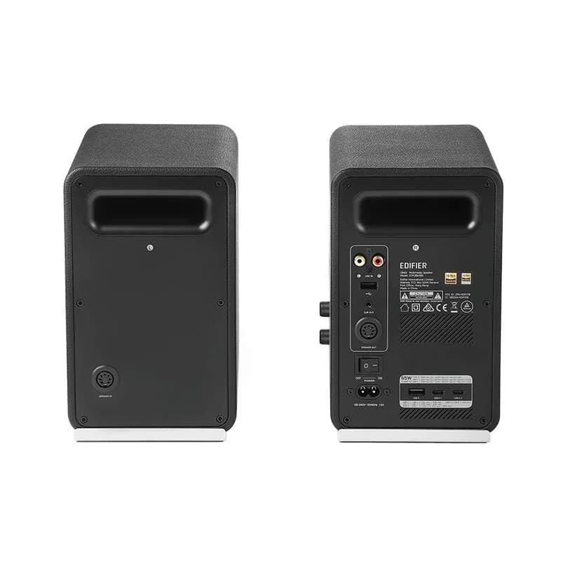 BOXE EDIFIER 2.0, RMS: 70W (2 x 15W, 2 x 20W), Bluetooth 5.3, USB-C, USB-A, AUX, sub-out, GaN charger 65W, black, "QR65-BK" — miniatură