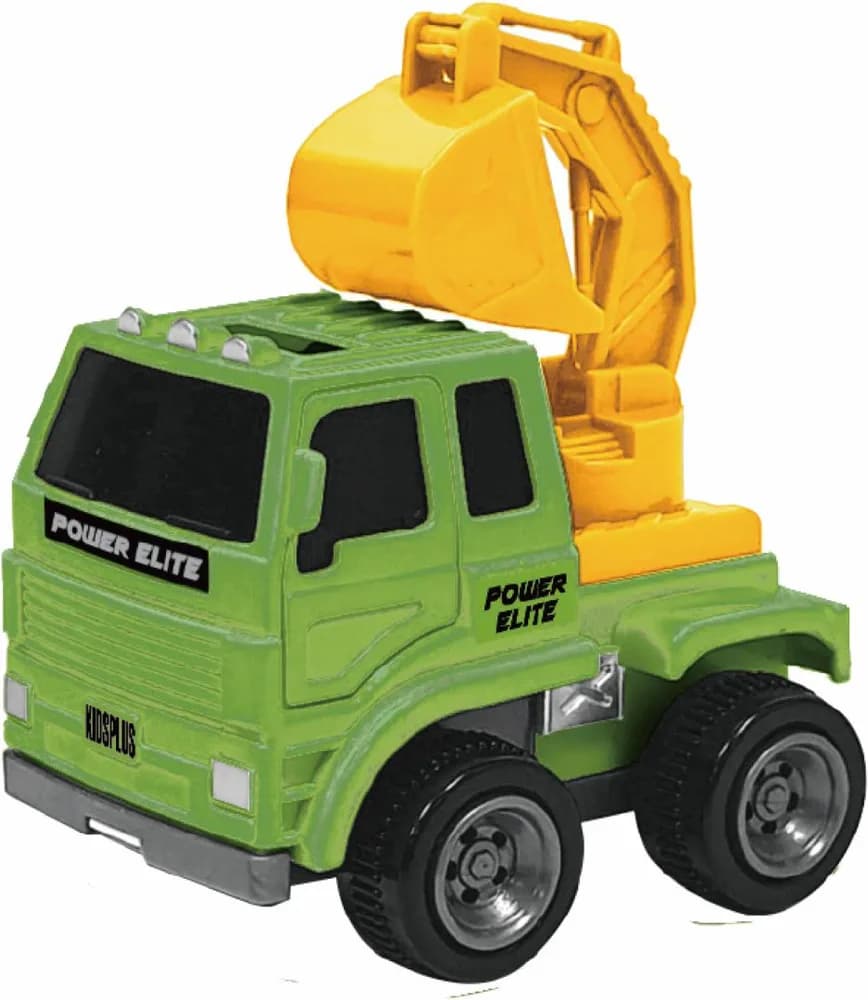 VEHICULE CU FRICTIUNE, SCARA 1/43, 10CM, DIVERSE MODELE- MACARA, EXCAVATOR, BETONIERA, BASCULANTA SI AUTOCISTERNA — miniatură