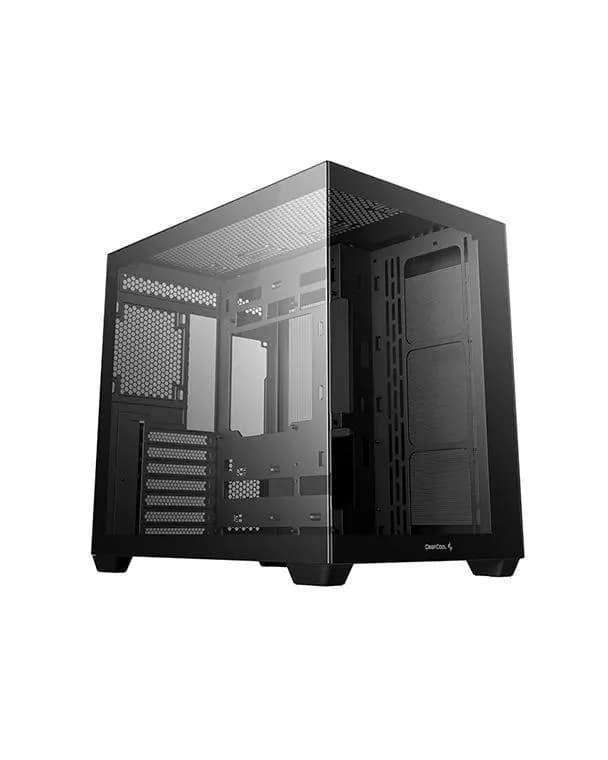 CARCASA DeepCool "CG530", middle tower, gaming, fara sursa, suporta 14xfan, PSU shroud, USB 2.0 x 1, USB 3.2 gen1 x 2, audio+mic, 7 sloturi expansiune, negru, "R-CG530-BKNDA0-G-1" — miniatură