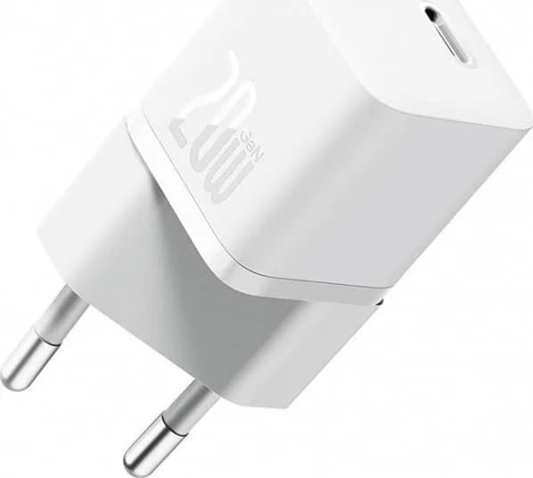 INCARCATOR retea Baseus, GaN5 Fast Charger mini 20W, 1 x USB Type-C 5V/3A, alb "CCGN050102" - 6932172625320 — miniatură