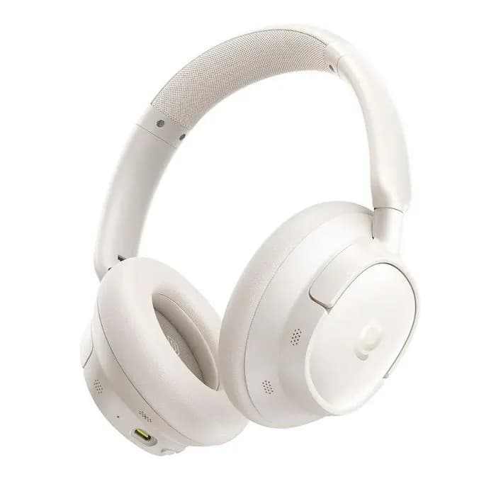 CASTI Baseus Bowie Bass BH1 NC Wireless Noise Cancelling, over ear, 40mm Dynamic Drivers, autonomie 80 ore, microfon pe casca, conectare prin Bluetooth 6.0, alb "A0203702" - 6932172697006