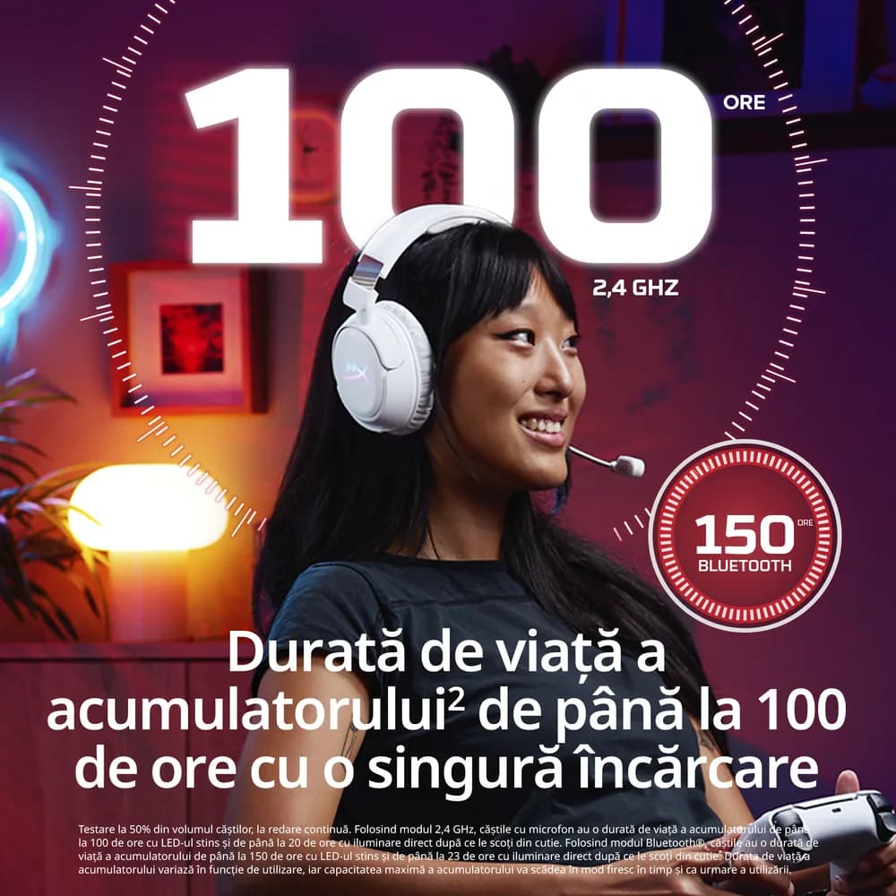 HyperX Cloud Flight 2 WL WHT GAM HS "B5VC5AA" — miniatură