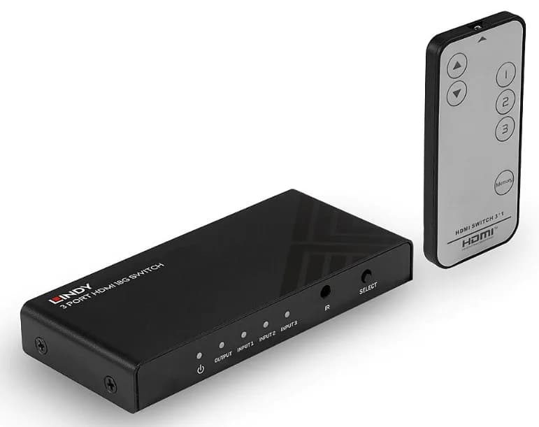 Switch HDMI 18G cu 3 porturi, Lindy 38232