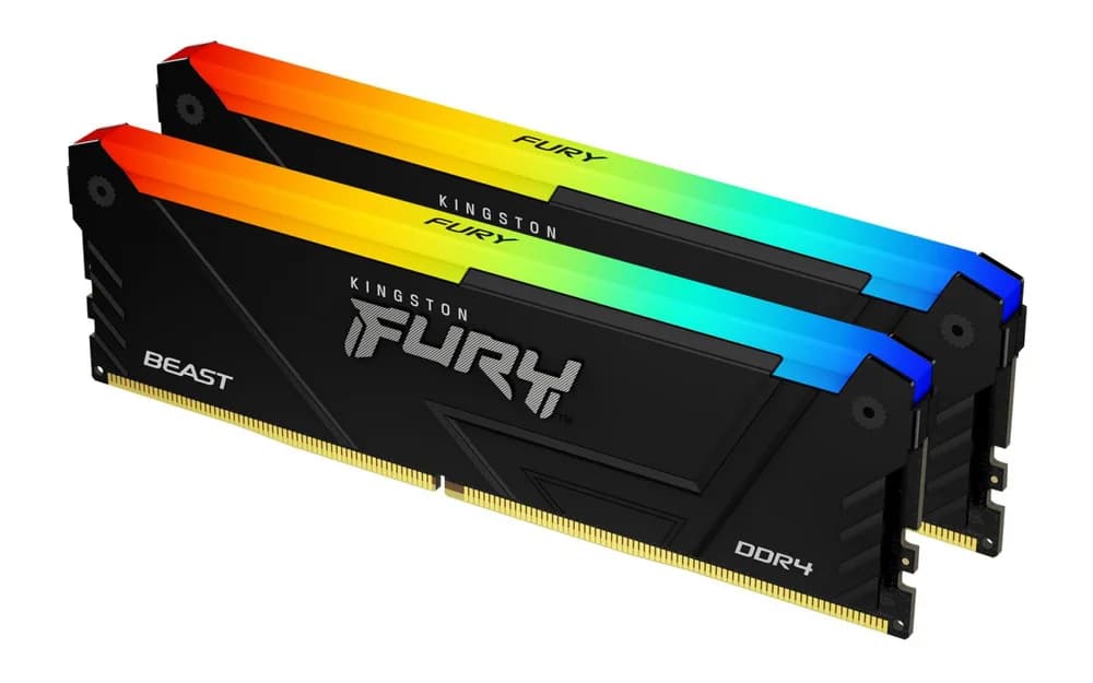 Memorie RAM Kingston FURY Beast RGB, 16GB DDR4, 3600MHz, CL17 — miniatură