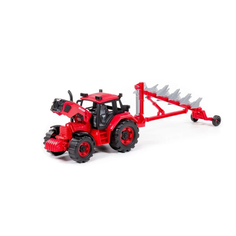 Tractor cu plug, 44,5x11.5x14.7 cm, Polesie — miniatură