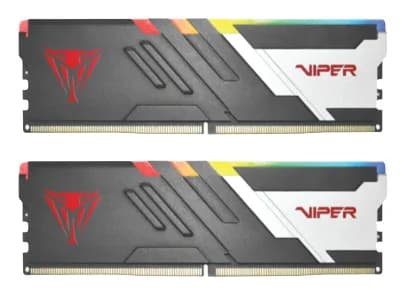 Memorie DDR PATRIOT - gaming DDR5 64GB, frecventa 6000MHz, latenta CL30, 32GB x 2 module, radiator negru, iluminare RGB, VIPER VENOM RGB "PVVR564G600C30