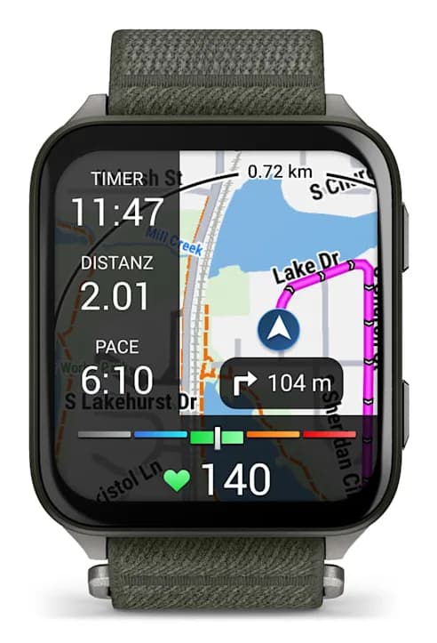 Smartwatch Venu X1 Moss with Titanium Caseback and Moss ComfortFit Nylon Band "010-02980-03" — miniatură