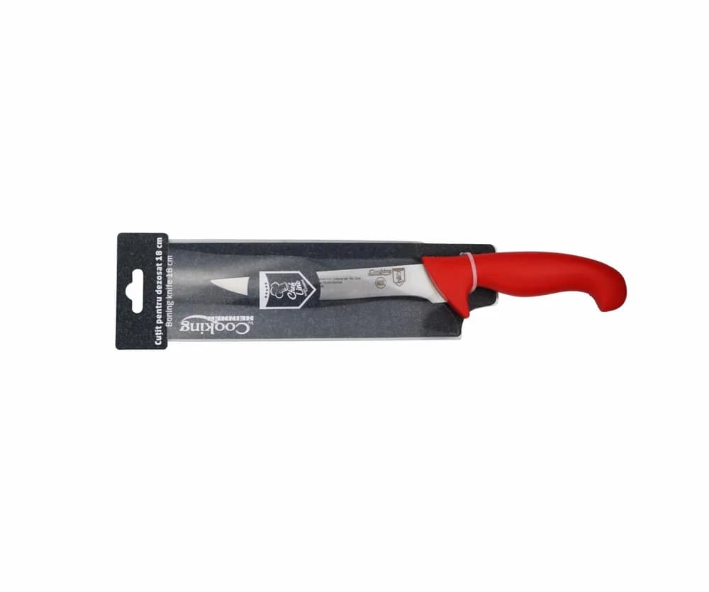 CUTIT DEZOSAT PROFESIONAL 18 CM, ROSU, CHEF LINE, COOKING BY HEINNER — miniatură