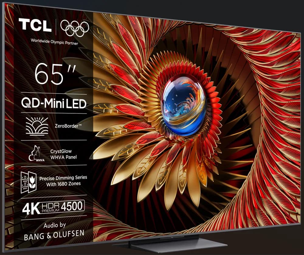 Televizor TCL QD-MiniLED 65Q8C, 164 cm, Smart Google TV, 4K Ultra HD, 144Hz, Bang & Olufsen — miniatură