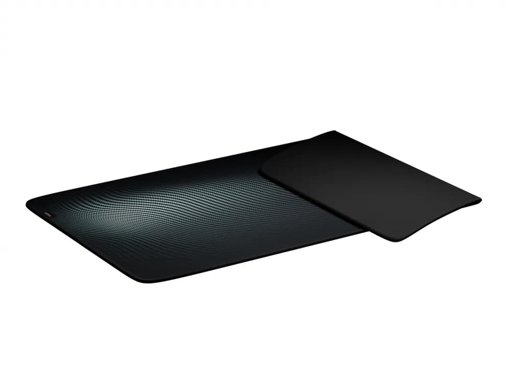 Mousepad Genesis Carbon 500 Maxi Ultra Wave, impermeabil, material cauciuc si textil, dimensiuni 1100x450x2.5 mm, negru/gri — miniatură