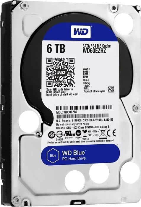 HDD WD 6 TB, Blue, 5.400 rpm, buffer 256 MB, pt. desktop PC, "WD60EZAZ"