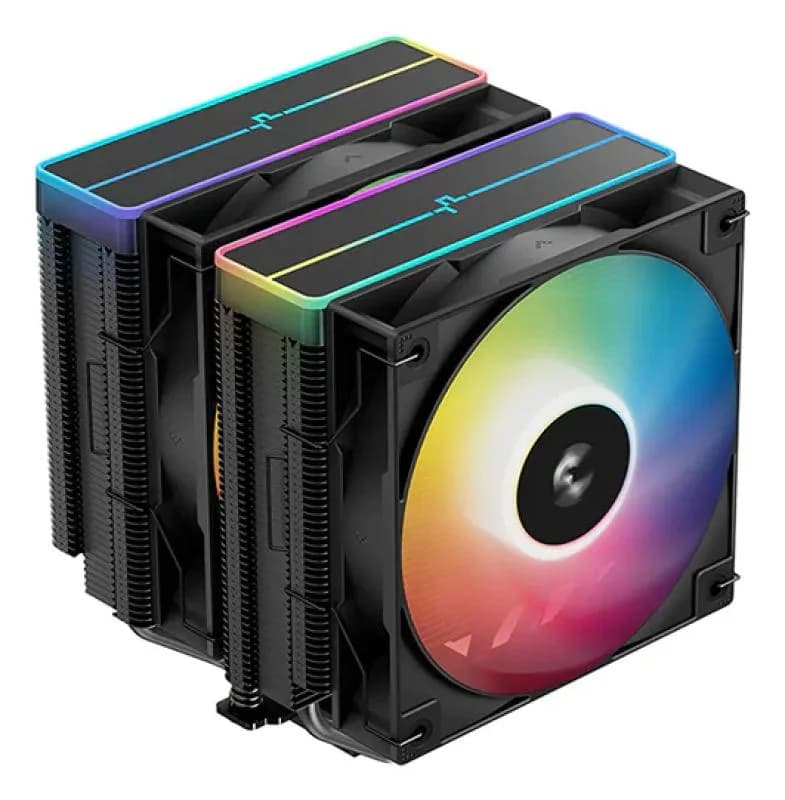 Cooler Procesor DEEPCOOL AG620 BK ARGB V2, Aer, 12 cm, 2 ventilatoare, aRGB