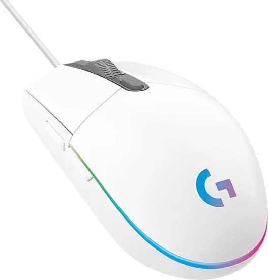 MOUSE LOGITECH, "G102 LIGHTSYNC", gaming, cu fir, USB, optic, 8000 dpi, butoane/scroll 6/1, iluminare, butoane programabile, alb, "910-005824"