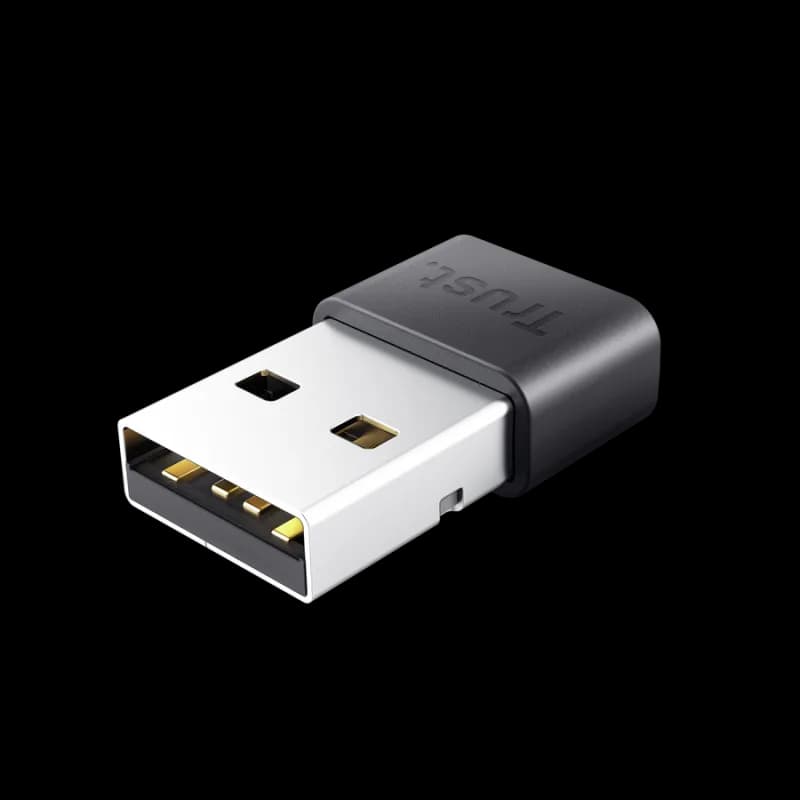 Adaptor Bluetooth Trust Myna 5.4, viteza maxima transfer 0375 MB/s, negru