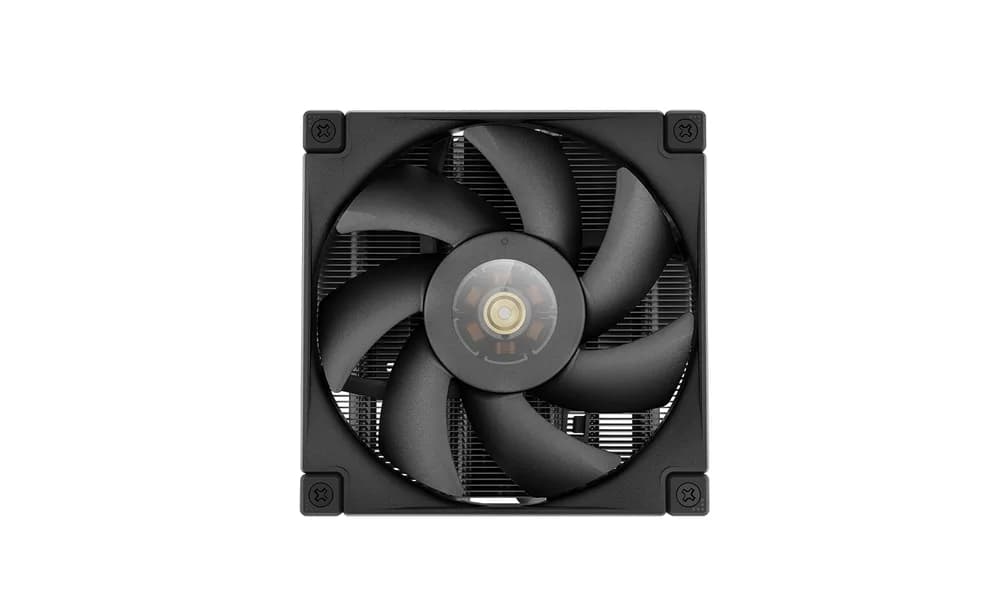 COOLER DeepCool "AN400 BK" skt. Intel si AMD, racire cu aer, vent. 92mm, 500 - 2950 RPM, 4 heatpipies, inaltime 52.5mm, iluminare LED alb,"R-AN400-BKWNMN-G" — miniatură