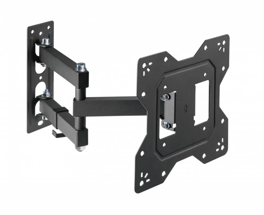 Suport TV Serioux LCD/LED, TV68-223, compatibilitate dimensiune ecran 23"-43", material otel, VESA:100x100, 100x200, 200x100, 200x200, greutate maximă suportata: 30 kg, profil: 56~378mm, inclinare: ＋3°～-10°, pivotare: +90°~-90°, management cabluri, negru — miniatură