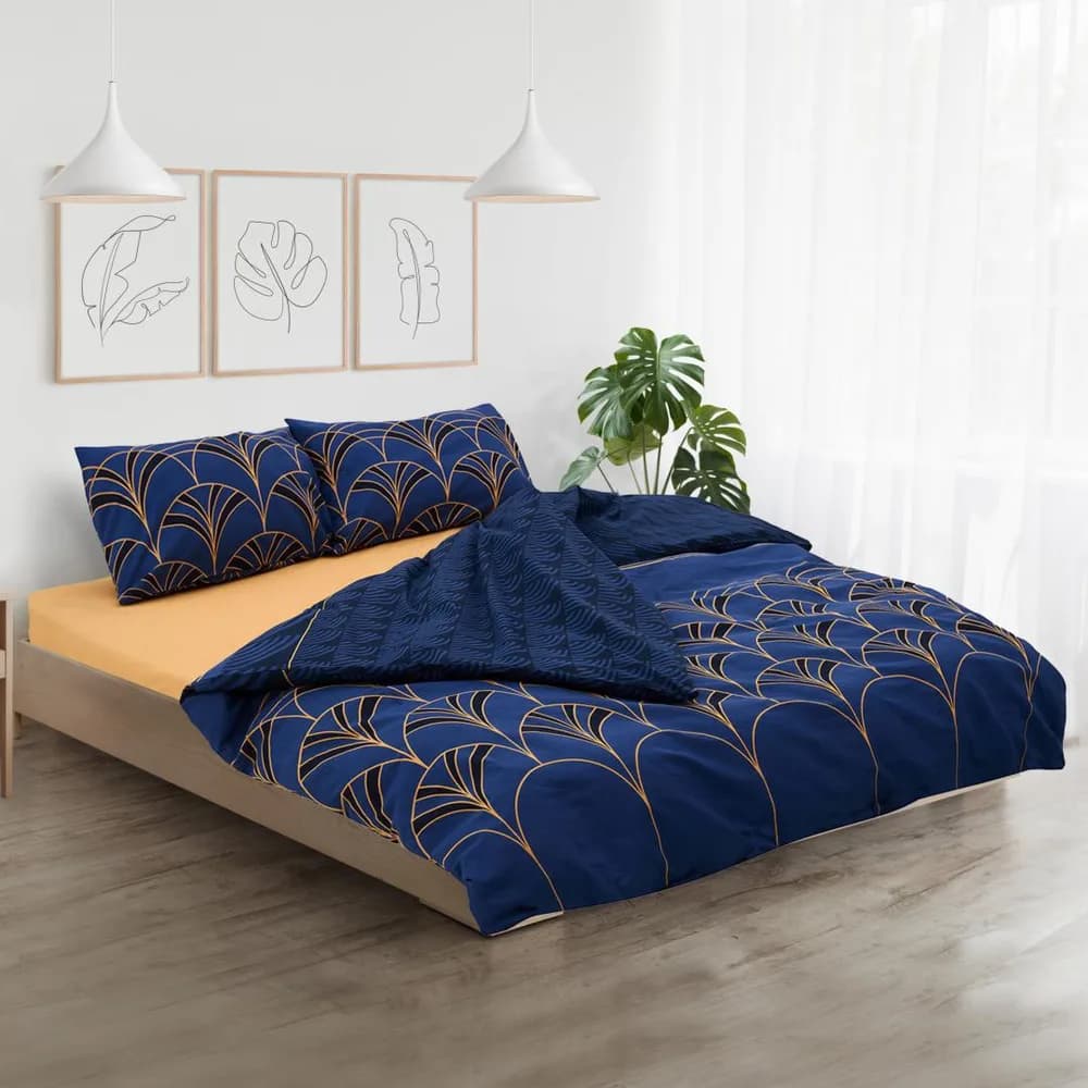 Lenjerie kingsize, bumbac,132 TC, Wave — miniatură
