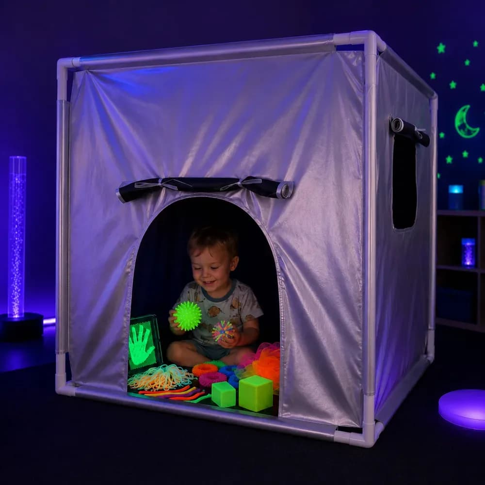 Cort-bârlog întunecat 1m x 1m — miniatură