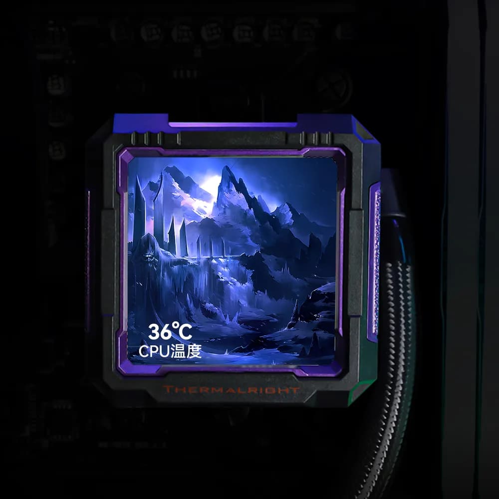 COOLER Thermalright "Frozen Warframe Pro 360", skt. Intel si AMD, racire cu lichid AIO, 3 x 120mm (TL-P12-S), 2000 rpm, pompa 12V PWM, display LCD 2.73", ARGB, negru, "Frozen Warframe Pro 360 Black Argb" — miniatură