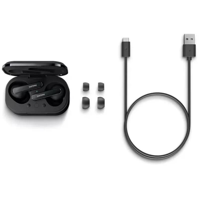 Casti audio true wireless Philips TAT5506BK/00, In-Ear, negru, "TAT5506BK/00" — miniatură