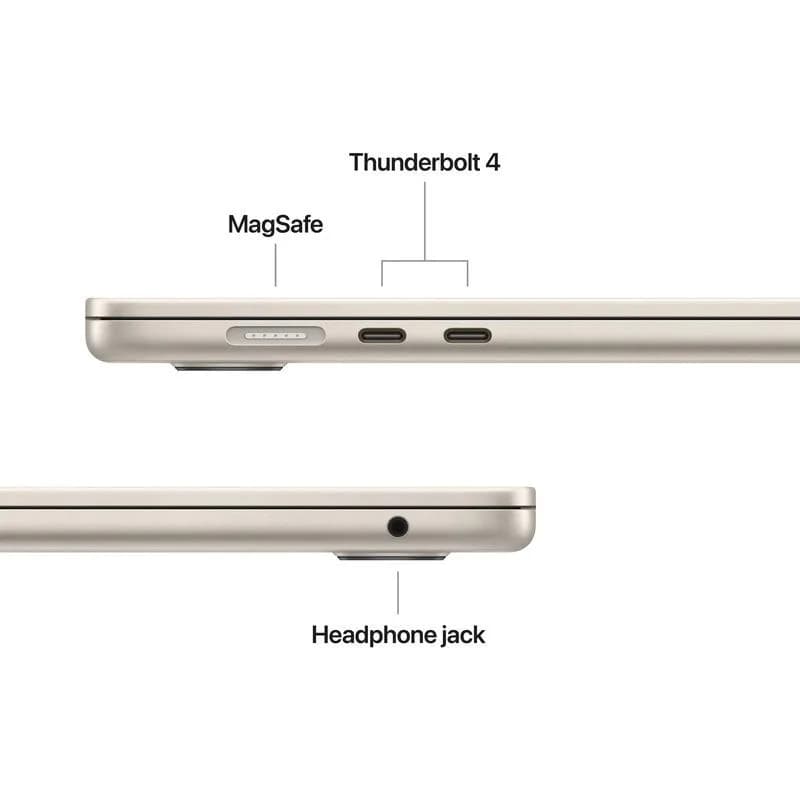 MacBook Air 15.3" Retina/Apple M5 (CPU 10-core, GPU 10-core, NeuralEngine16-core)/24GB/512GB - Starlight - INT KB (No Adapter) - 2026 (CTO from MDVD4RO/A) — miniatură