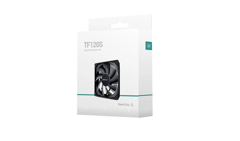 VENTILATOR DEEPCOOL PC TF120S BLACK, 120x120x25 mm, 1500rpm, control PWM, fara LED, 1 ventilator, 4-pin PWM, negru, "DP-GS-H12FDB-TF120S-BK" — miniatură
